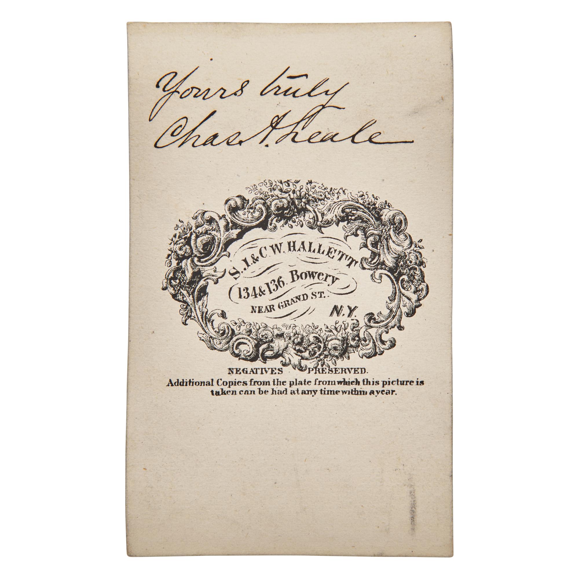 [Presidential] [Lincoln, Abraham] Carte de Visite of Charles A. Leale
