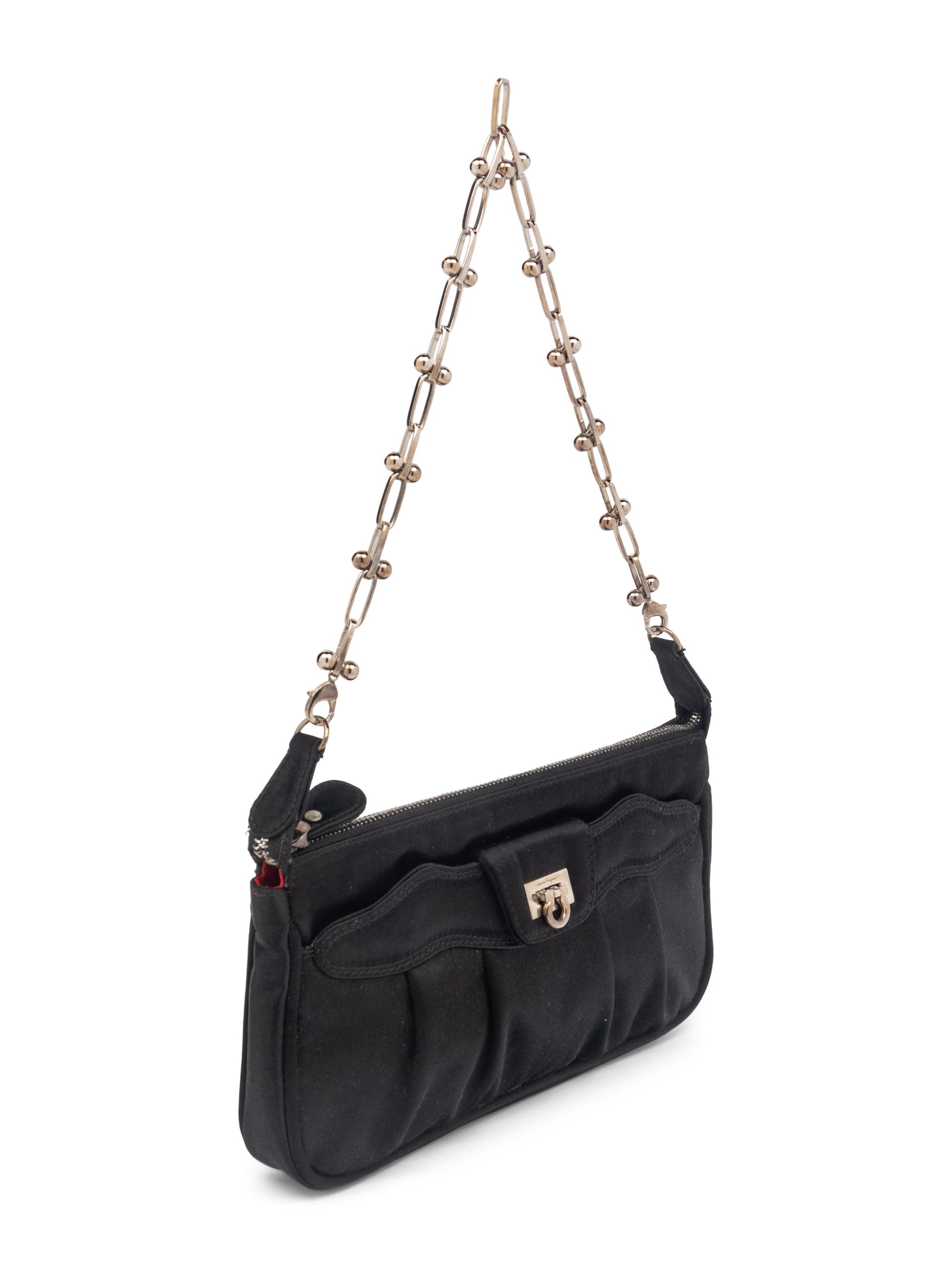 Salvatore Ferragamo Bag Black Satin