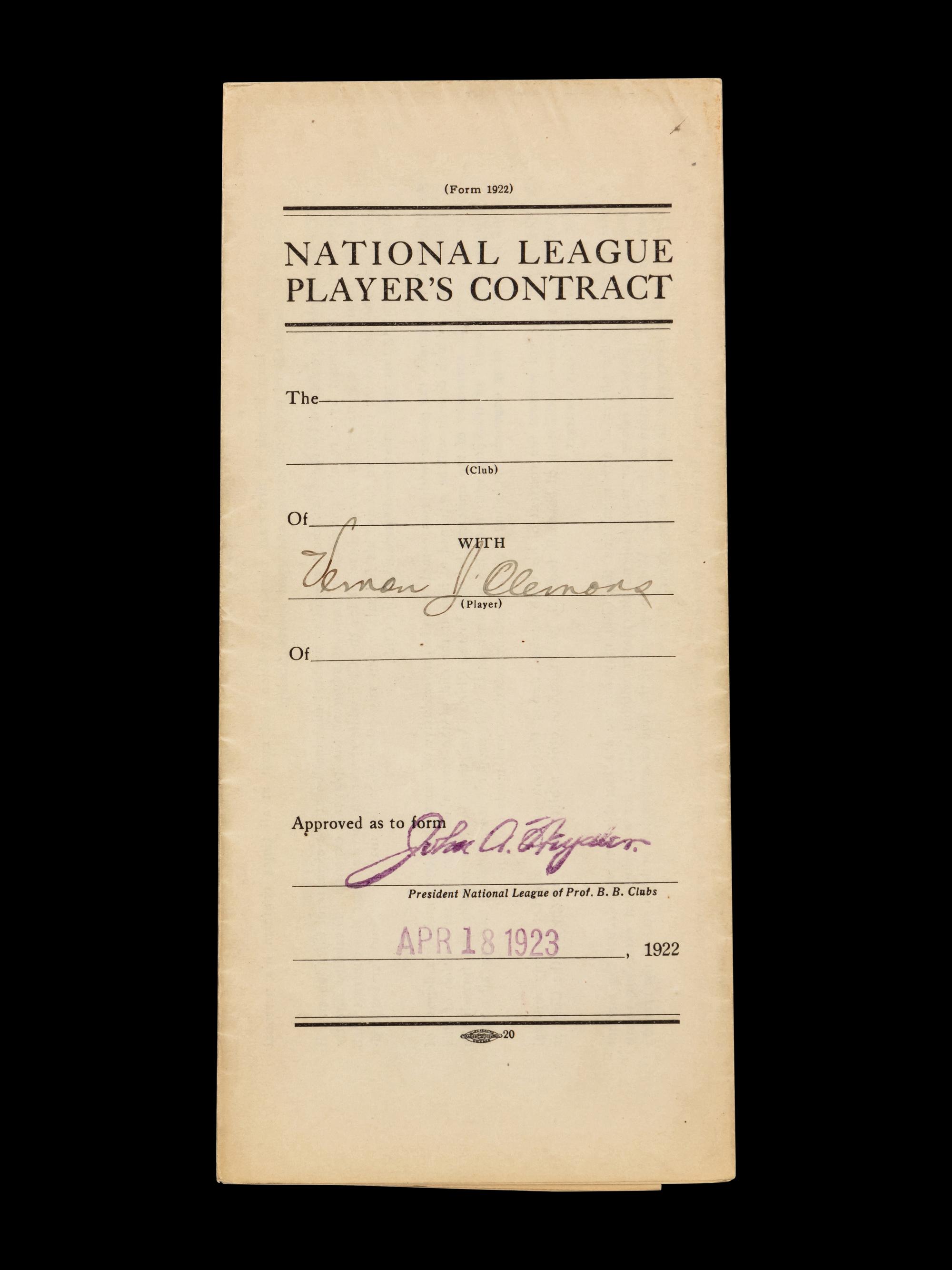 A Group of 15 1920s-30s St. Louis Cardinals Contract Agreements All Signed by Branch Rickey