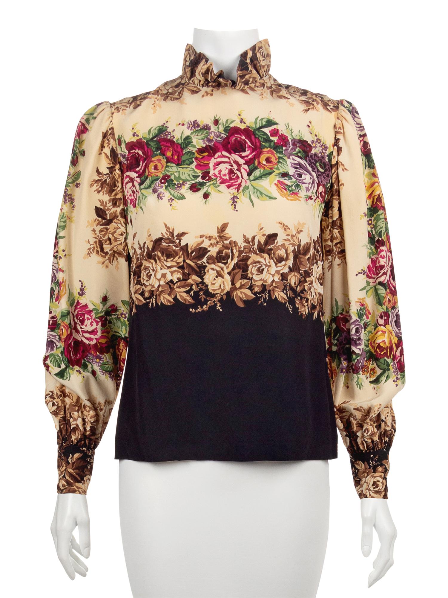 Four High Neck Blouses, Late 1960s-1980s