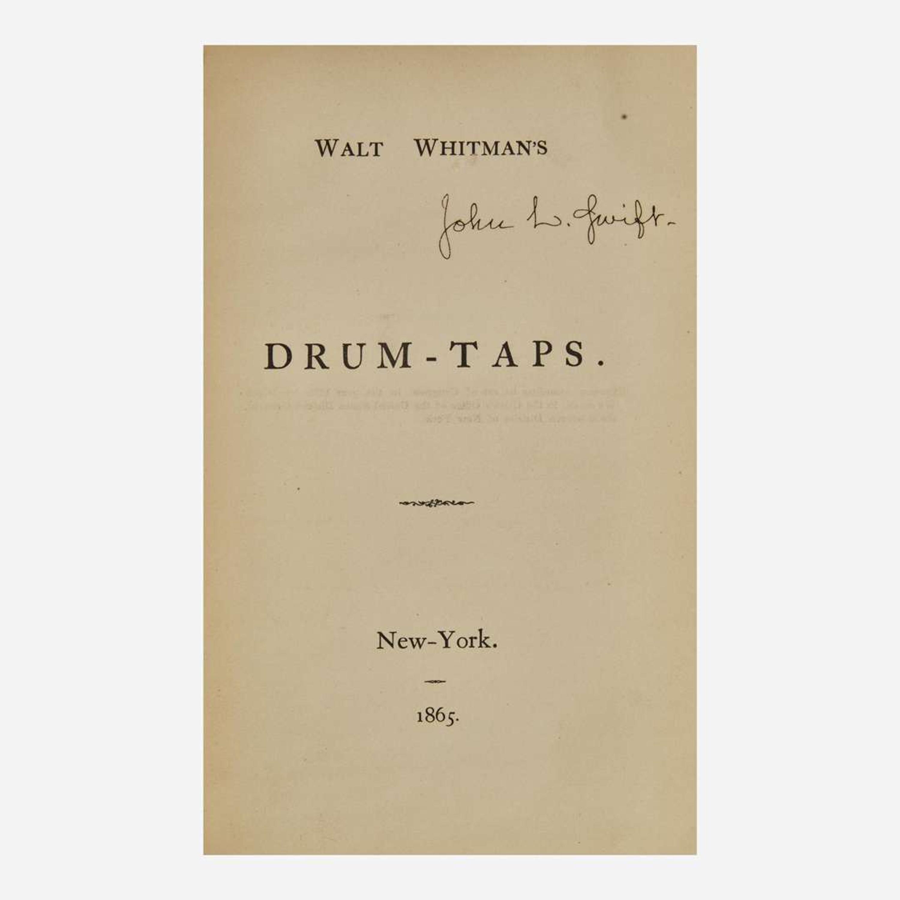 [Literature] Whitman, Walt Drum-Taps, with Sequel to Drum-Taps