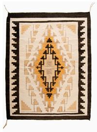 Navajo Two Grey Hills Pattern Weavings / Rugs