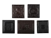 [EARLY PHOTOGRAPHY]. 5 Union cases containing images of couples.