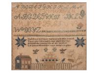 A Needlework Embroidered Schoolgirl's Sampler, Wrought by Sarah Gray