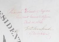 LINCOLN, ABRAHAM. Partially printed document signed. Dated April 4, 1863.