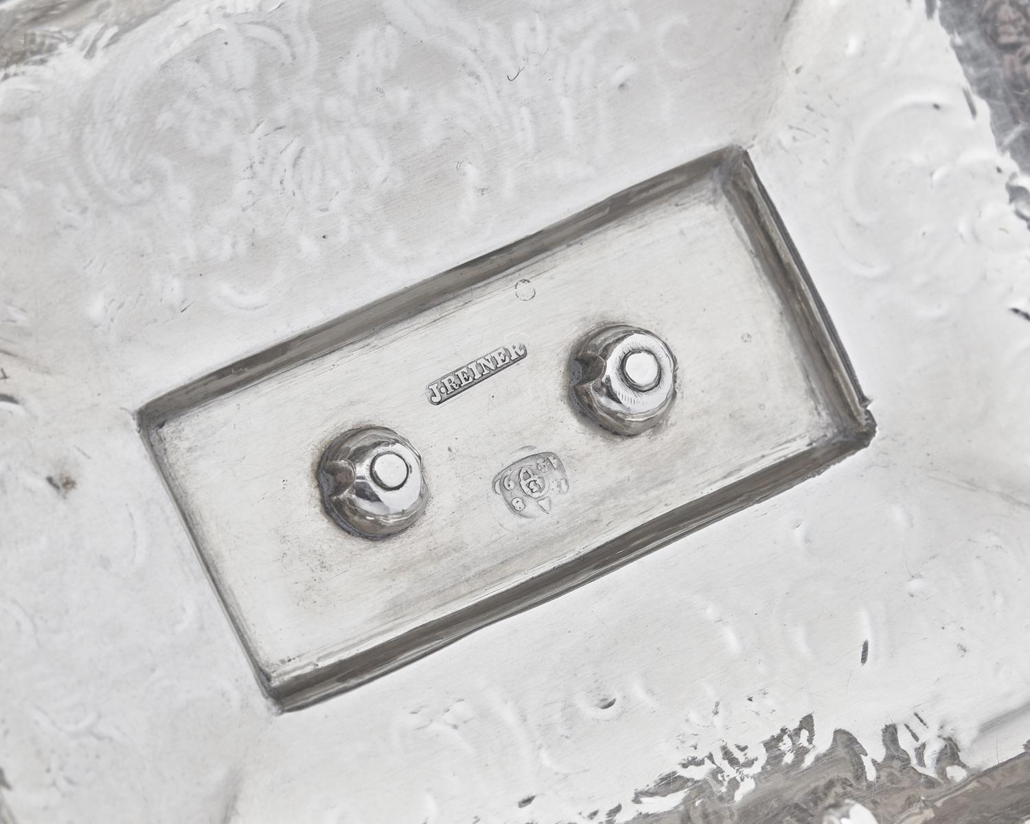 An Austrian silver tea caddy, Josef Reiner, Vienna, Austria, 1849