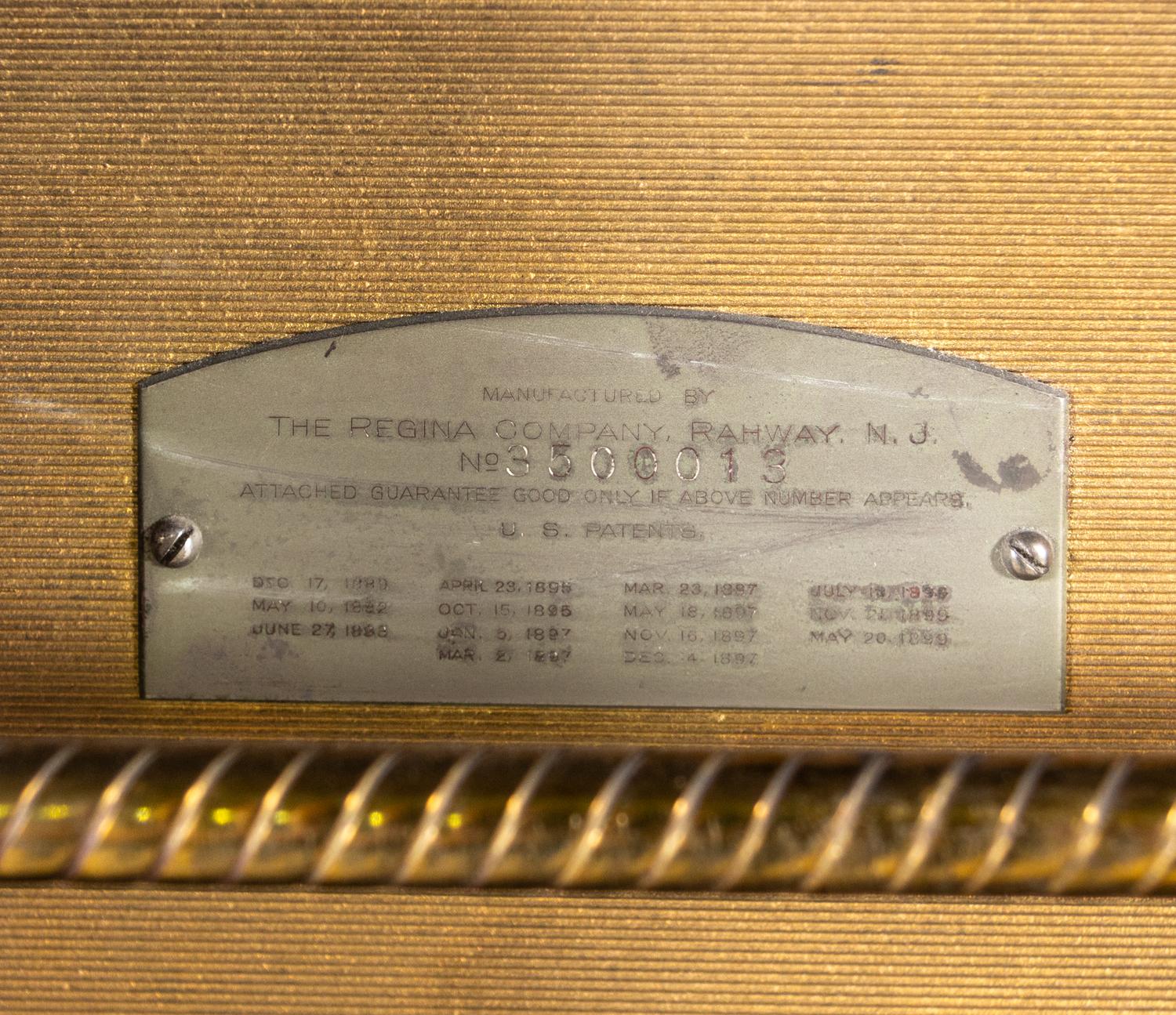A Regina 35 Upright Disc Music Box