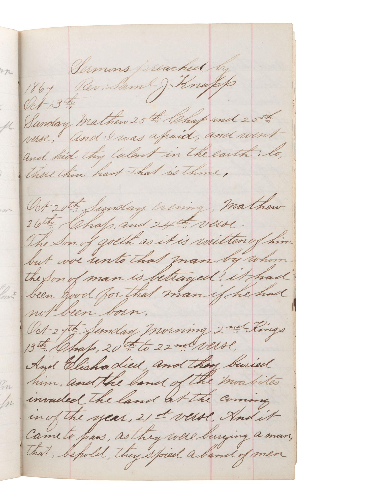 [CIVIL WAR - NAVY.] ALBERT, John E. manuscript diary. 1 September 1862-12 May 1868.