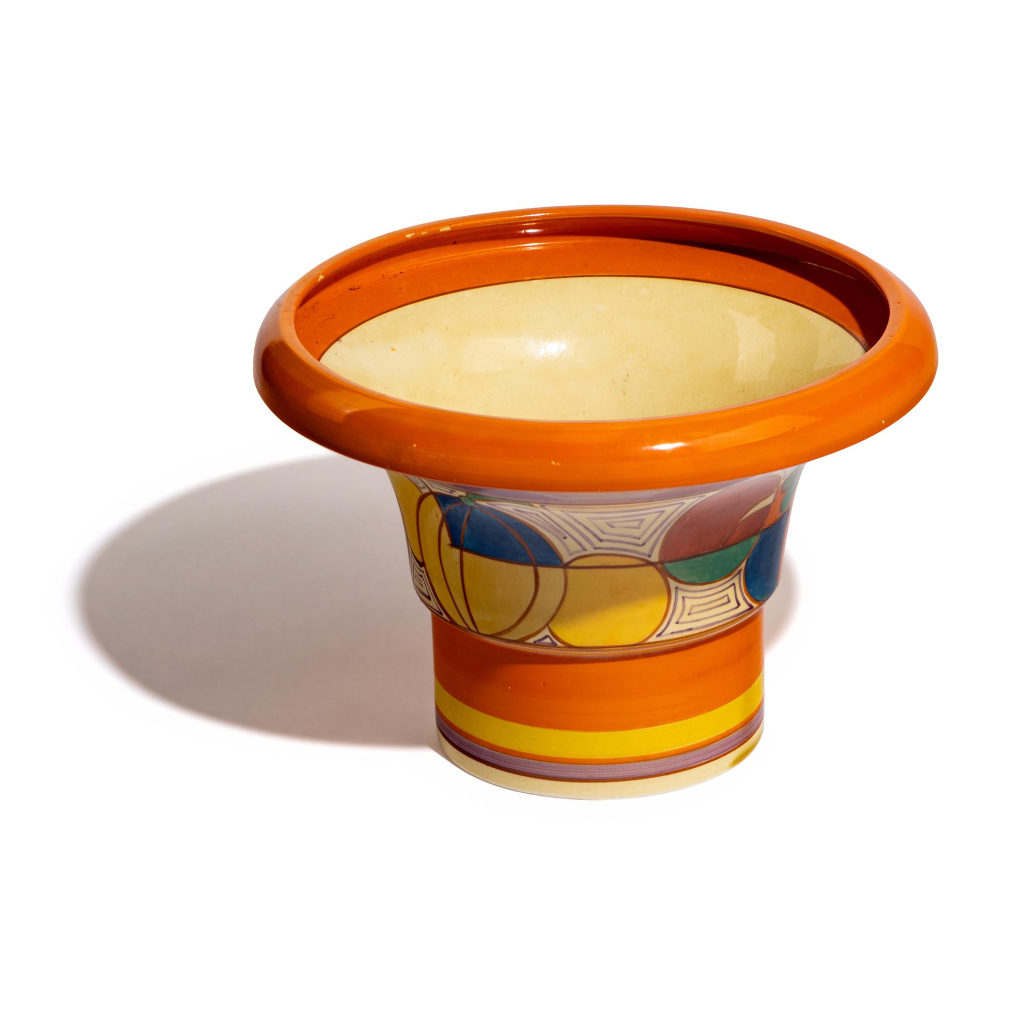 Melon pattern wide-lipped Vase
