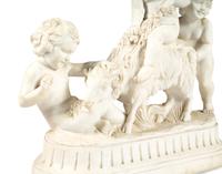 A Continental Marble Figural Group After Clodion