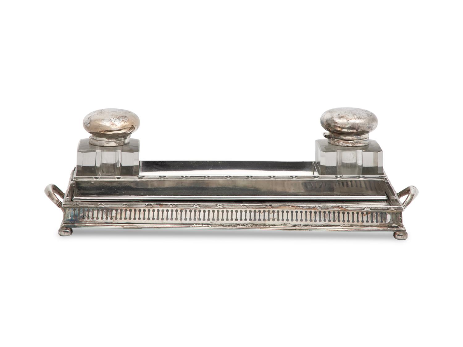 Three Silver-Plate Table Articles