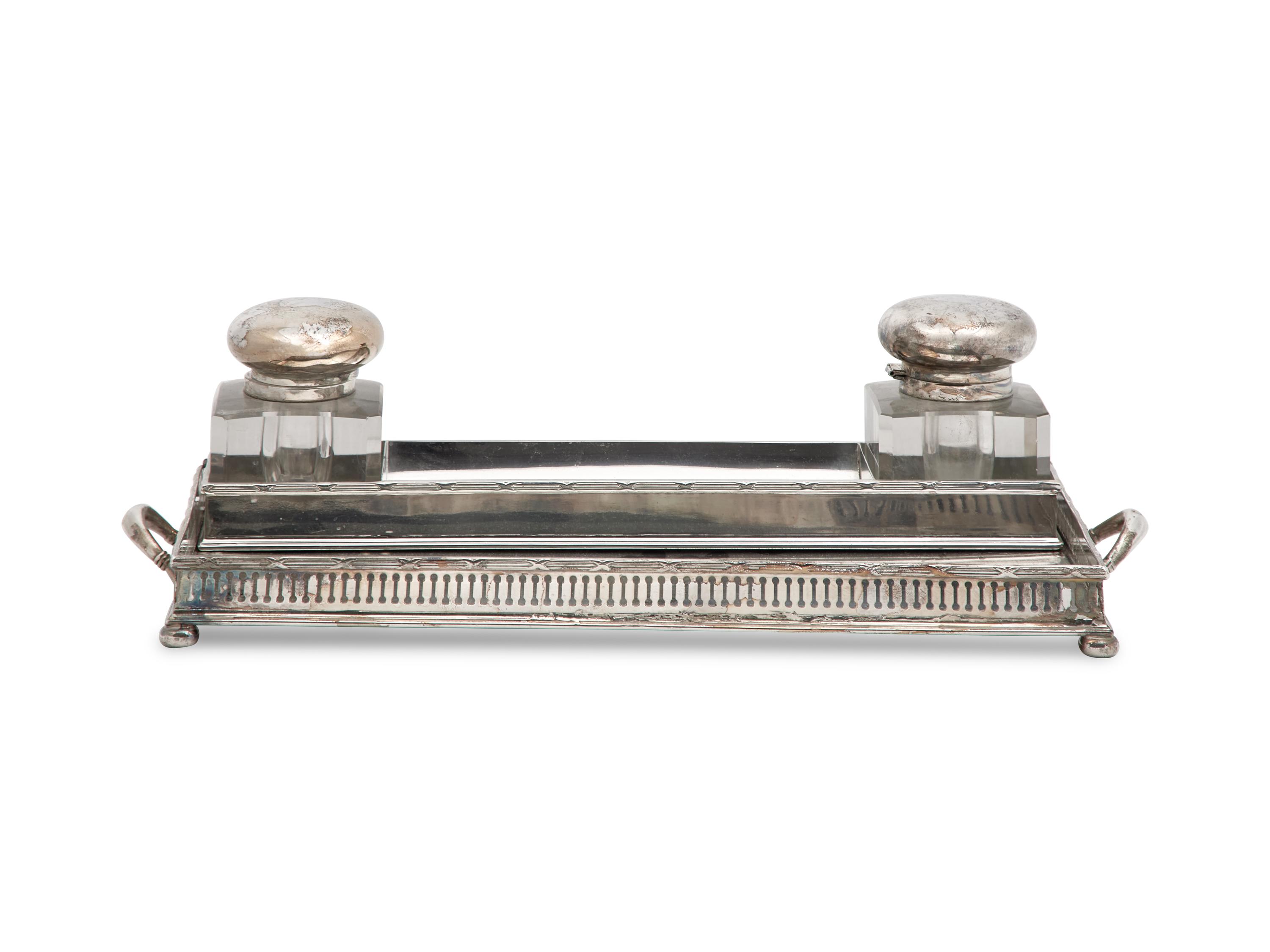 Three Silver-Plate Table Articles