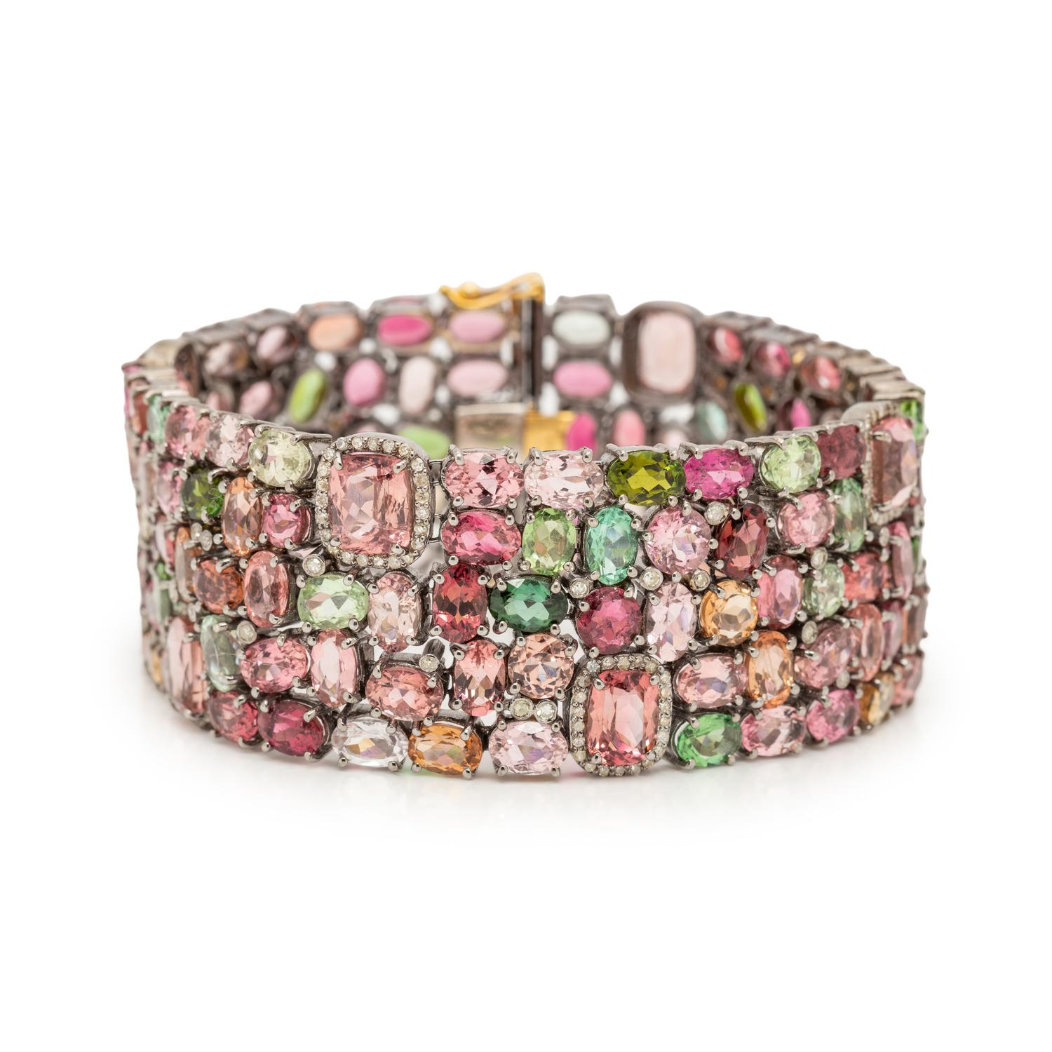 TOURMALINE AND DIAMOND BRACELET