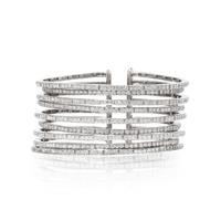 WHITE GOLD AND DIAMOND CUFF BRACELET