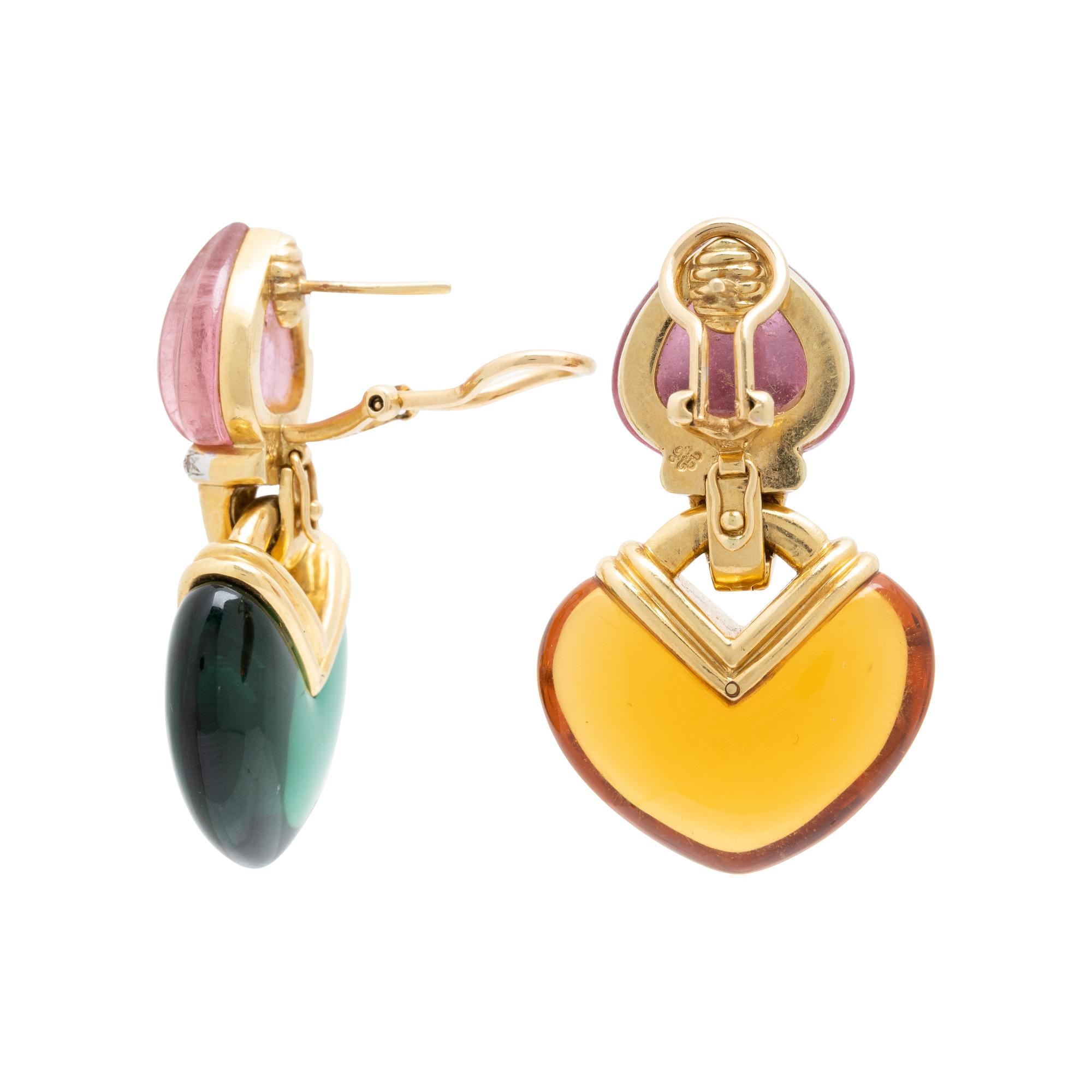 DIANE VON FURSTENBERG, CONVERTIBLE MULTIGEM AND DIAMOND EARCLIPS
