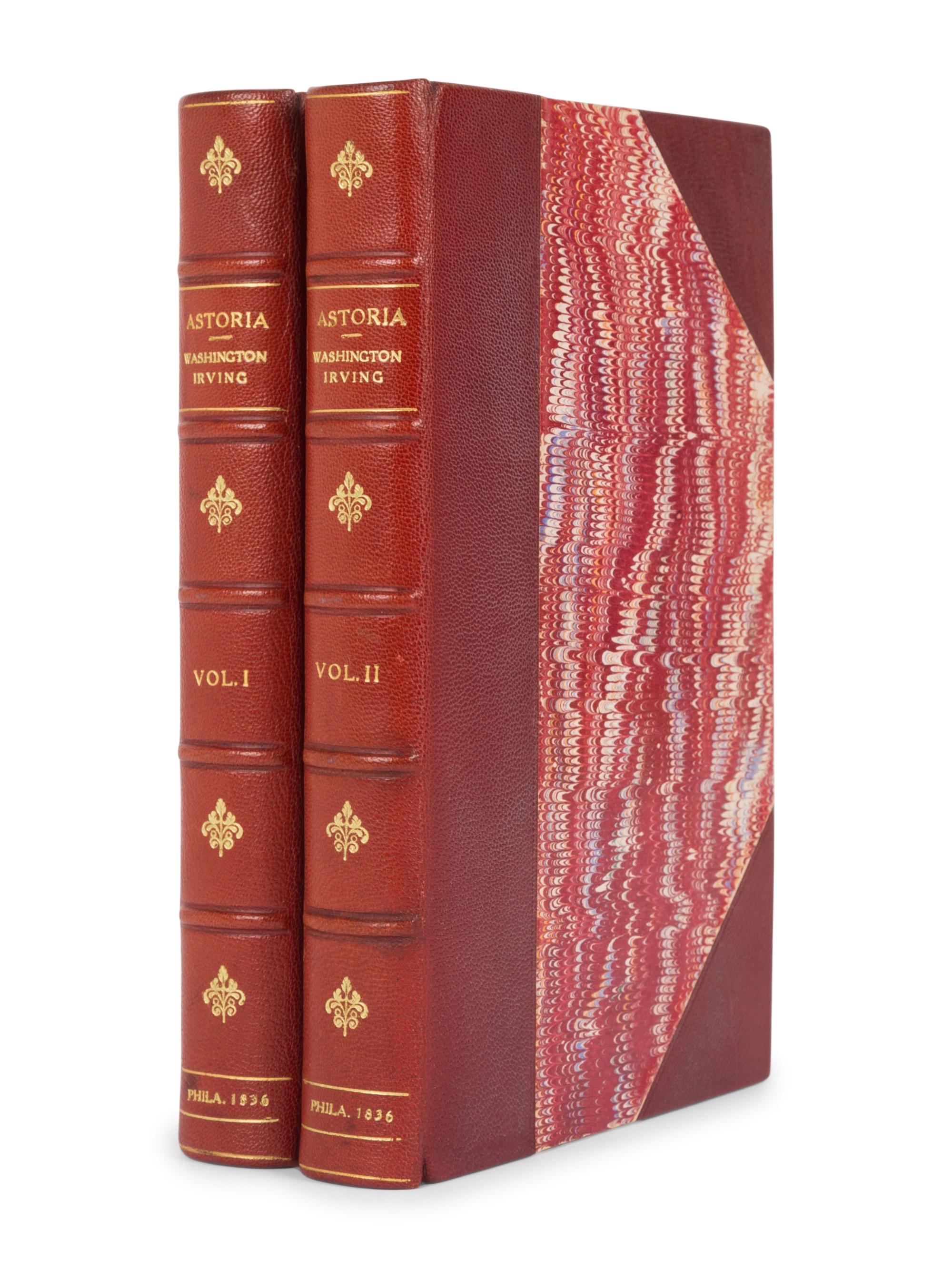 IRVING, Washington (1783-1859). Astoria, or Anecdotes of an Enterprise beyond the Rocky Mountains . Philadelphia: Carey, Lea, & Blanchard, 1836.