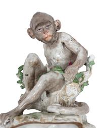 A German Porcelain Figure of a Monkey