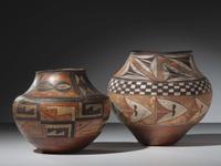 Acoma Polychrome Pottery Jars