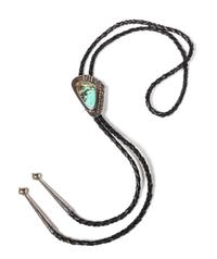Southwestern Silver and Turquoise Bolo Height 2 1/4 x width 1 1/4 inches