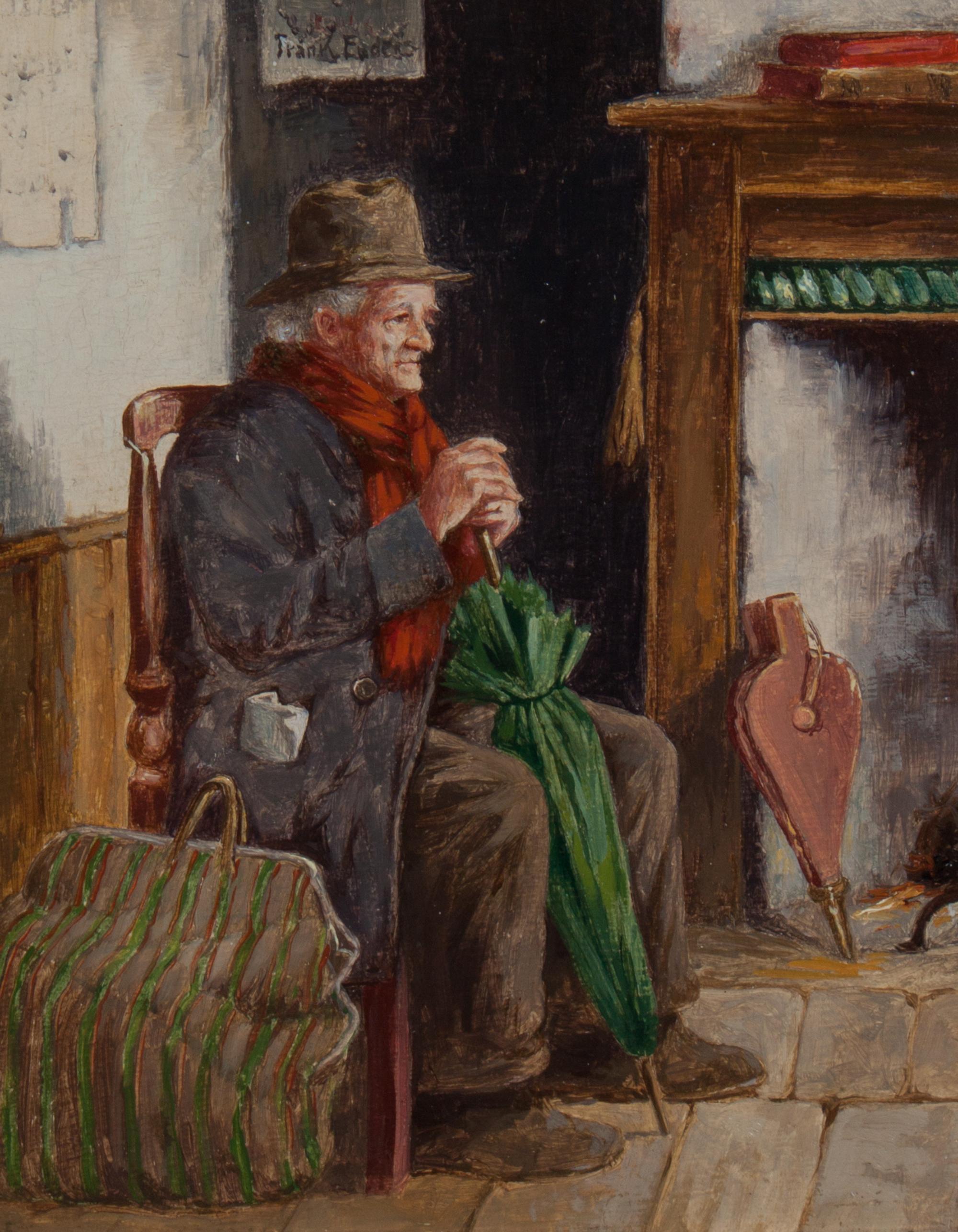 Frank Enders, (Wisconsin, 1860-1921), Elderly Man Near the Hearth