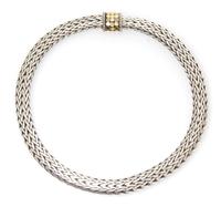 A Sterling Silver and 14 Karat Yellow Gold Dot Collection Necklace, John Hardy, 104.10 dwts.