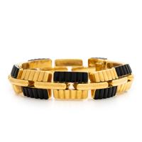 Yellow Gold and Onyx Bracelet