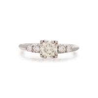 ANTIQUE, PLATINUM AND DIAMOND RING