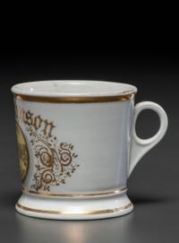 A Watchmaker's Porcelain Occupational Shaving Mug