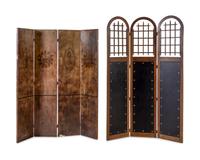Two Continental Floor Screens