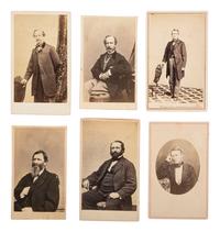 [CIVIL WAR]. A group of 6 CDVs of identified statesmen who served as political prisoners at Forts Lafayette and Warren during the war.