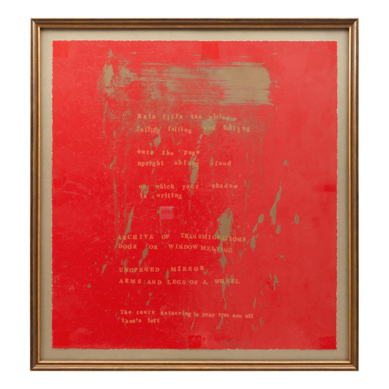 Pat Steir (American, 1940-2026) — Rain Pillow , 2000