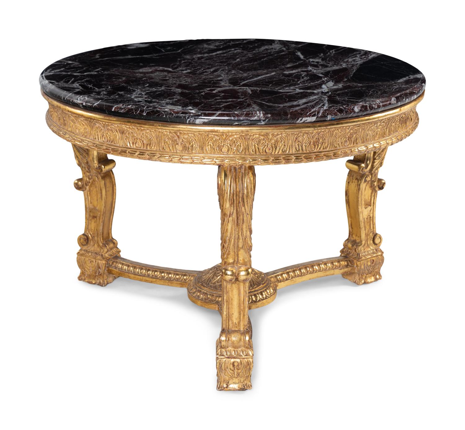 A George II Style Giltwood Marble-Top Center Table