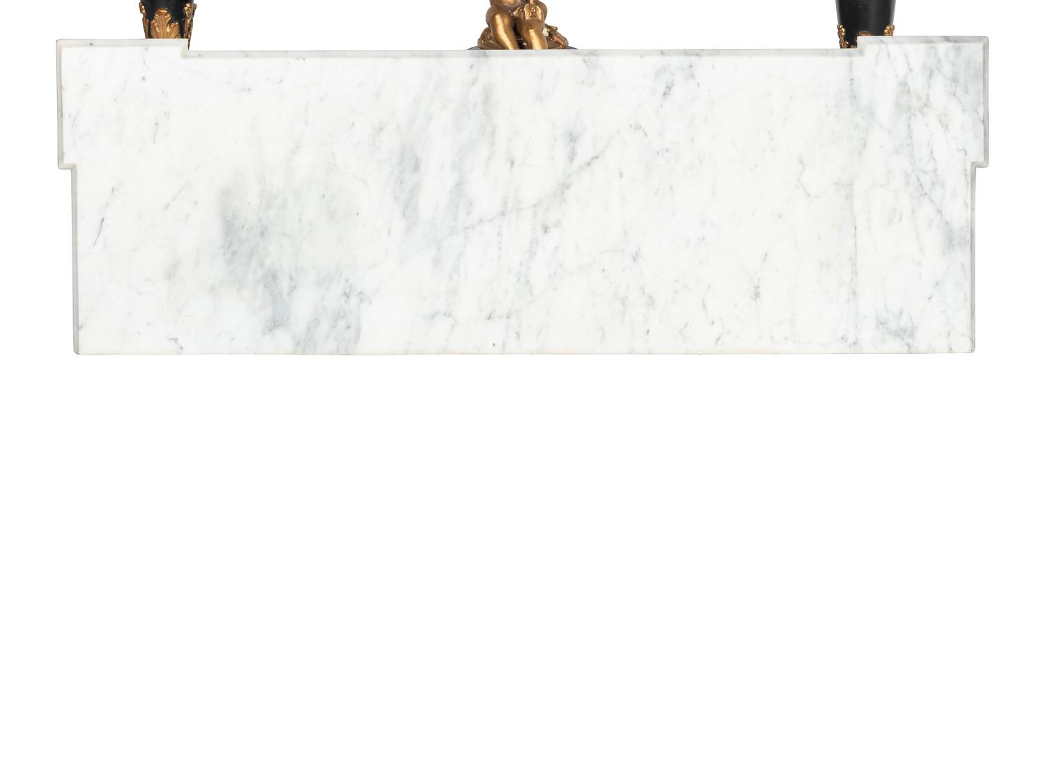 A Louis XVI Style Marble Top Console Table