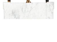 A Louis XVI Style Marble Top Console Table