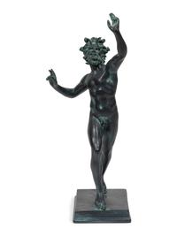A Patinated Cast Resin Figure of the Faun of Pompeii