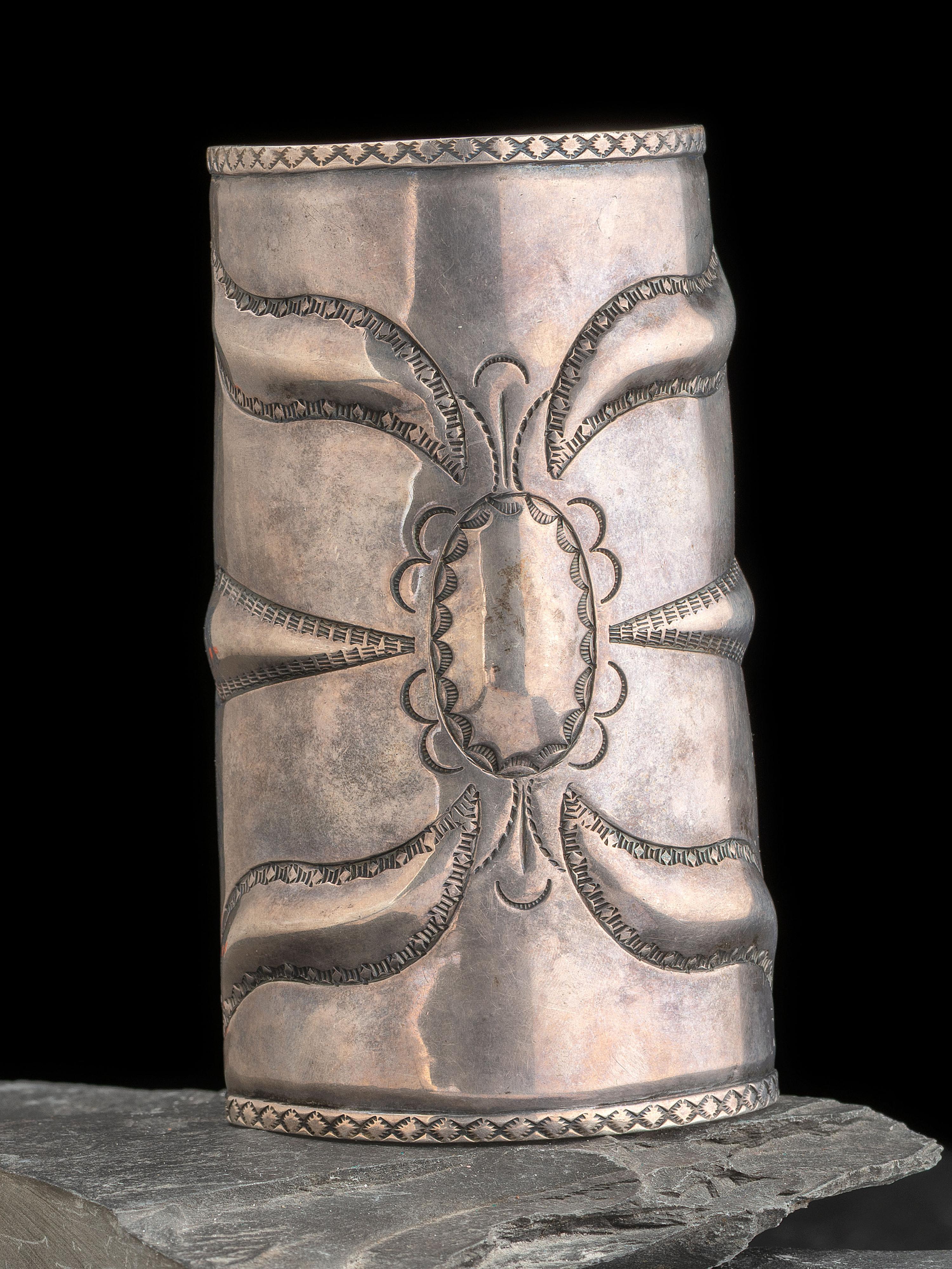 Large Stamped Navajo Cuff Bracelet