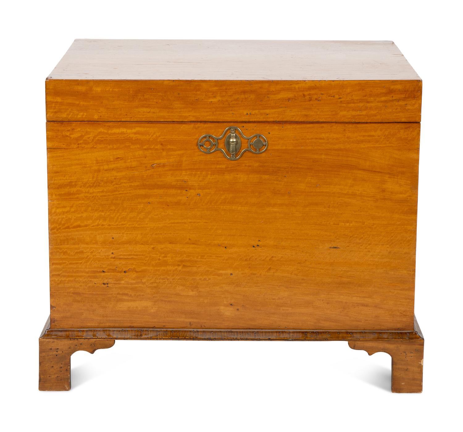 An English Brass Mounted Satinwood Cellarette — 19TH CENTURY