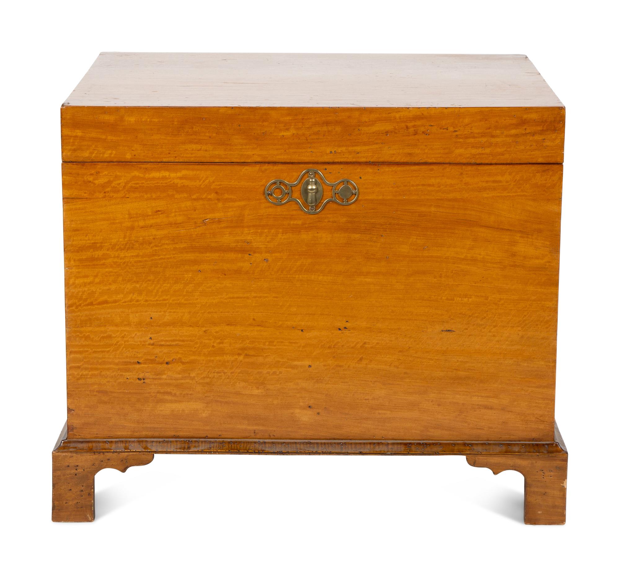 An English Brass Mounted Satinwood Cellarette — 19TH CENTURY