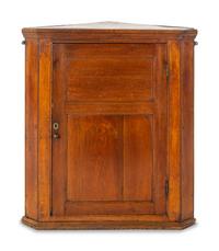 A George III Oak Hanging Corner Cupboard