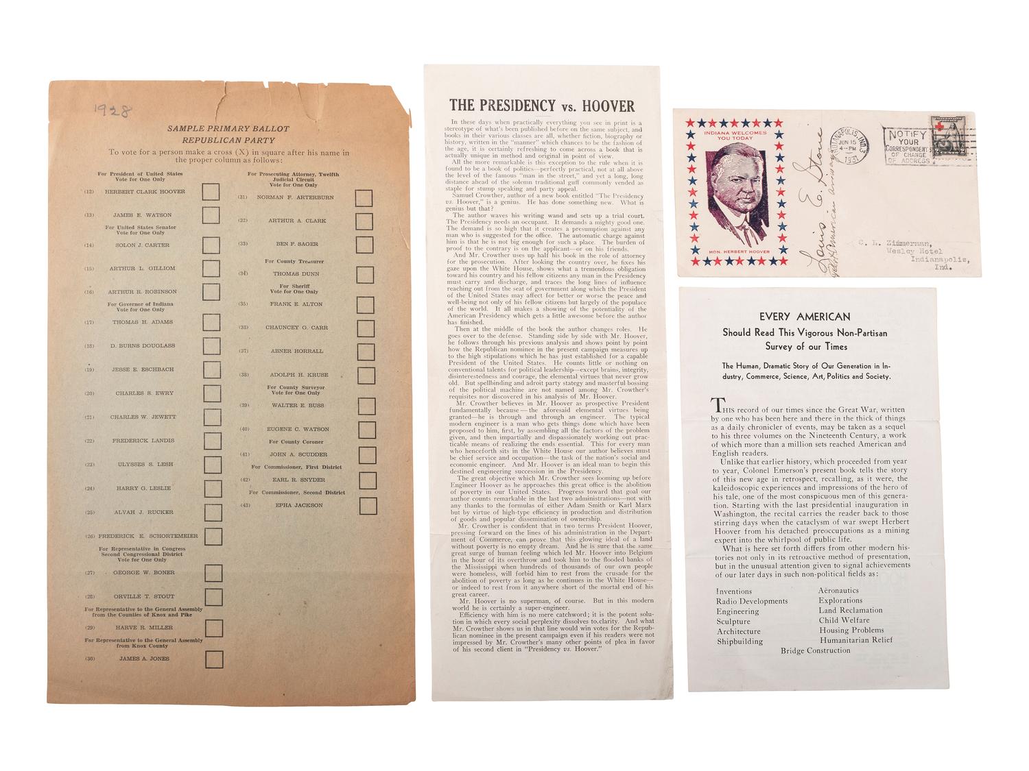 [POLITICS]. A large group of political ephemera from the 1920s-1940s.