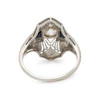 ART DECO, WHITE GOLD AND DIAMOND RING