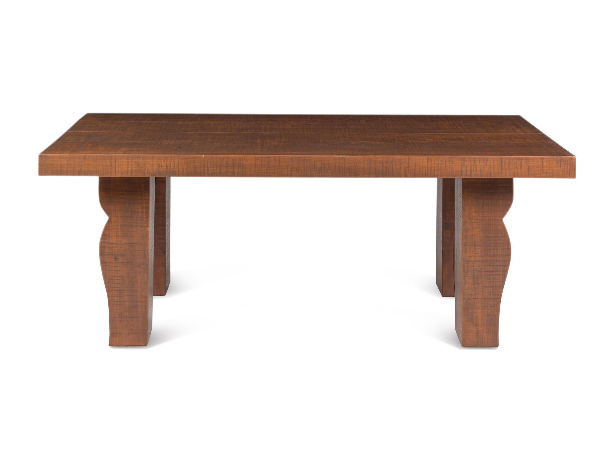 A Contemporary Hardwood Dining Table