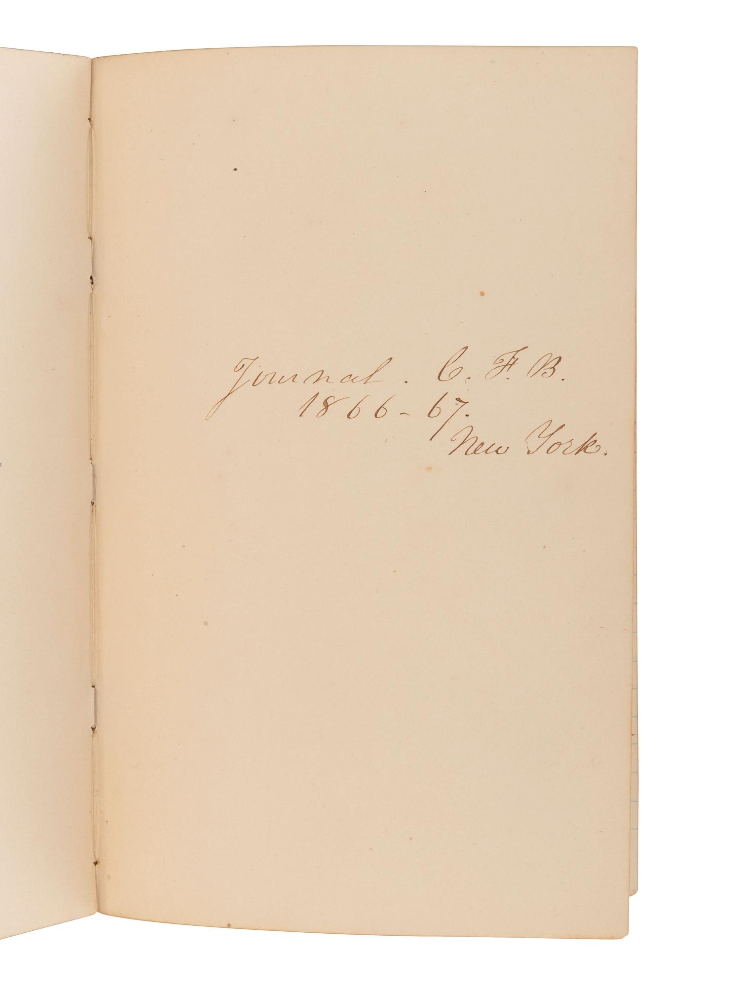 [CIVIL WAR]. BLATCHFORD, Caroline A. (1817-1901). A group of 4 Civil War-era diaries written by Caroline Appleton Blatchford, including discussion of prominent New York families, the ongoing war, and work with the Women's Central Relief Association.