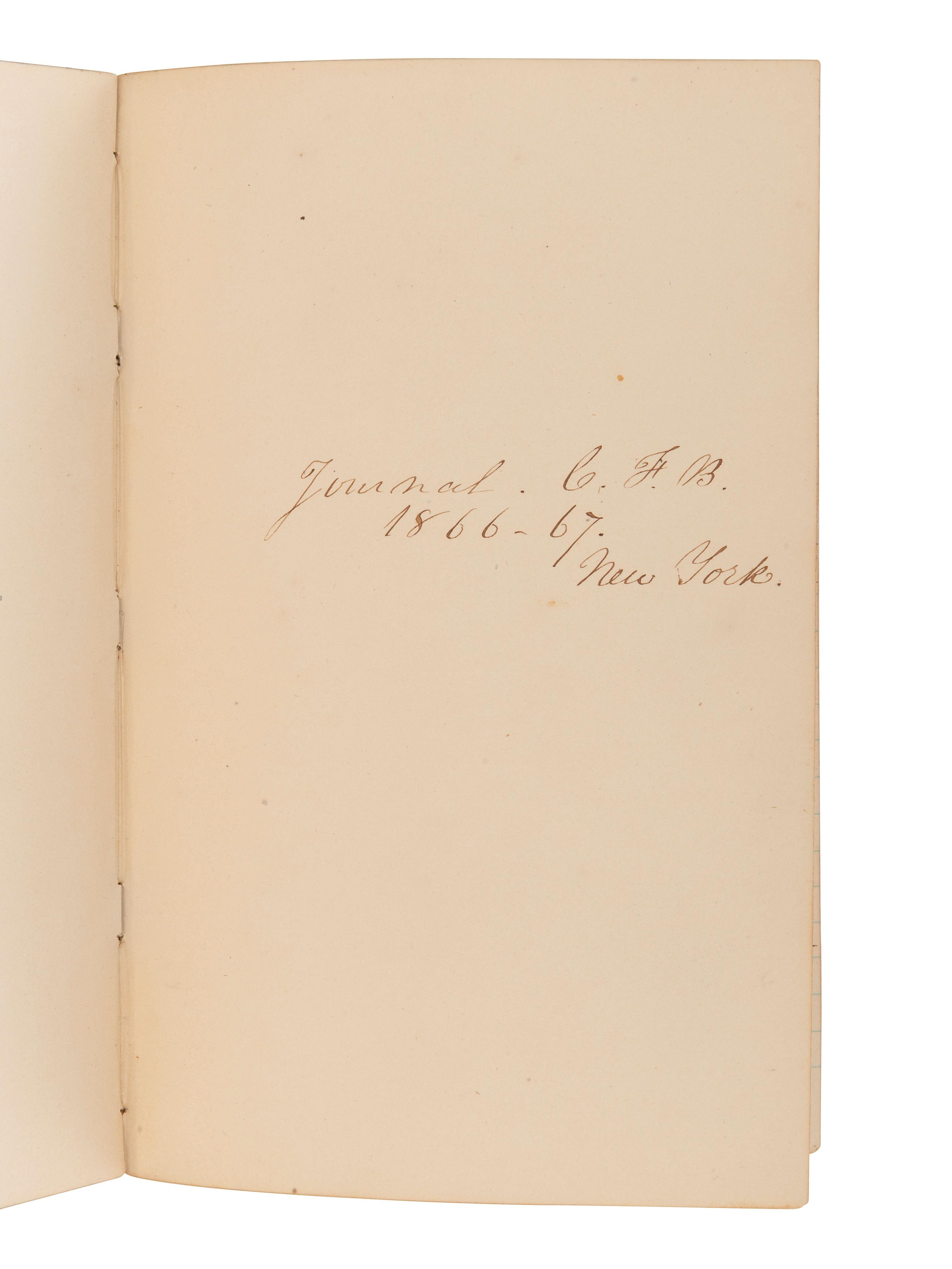 [CIVIL WAR]. BLATCHFORD, Caroline A. (1817-1901). A group of 4 Civil War-era diaries written by Caroline Appleton Blatchford, including discussion of prominent New York families, the ongoing war, and work with the Women's Central Relief Association.
