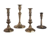 Sixteen English Brass Candlesticks