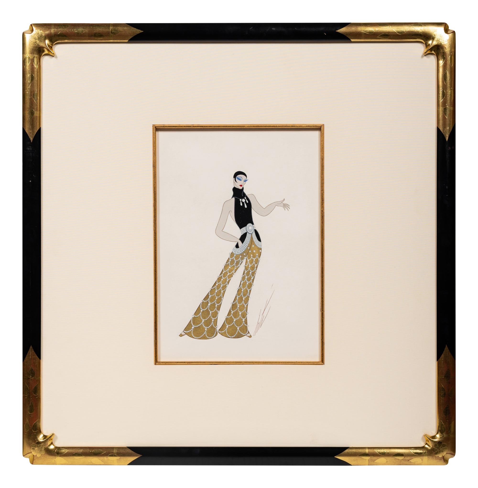 A Group of Three Costume Designs: Tableaux Mah Jongg - Vieux Chinoise , 1924; La Visite du Coulisses - Zizi Jeanmaire ; and South Sea Islands - Danseuse