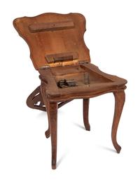 A Carved Black Forest Musical Child's Chair