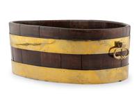 A George III Brass Banded Mahogany Basin