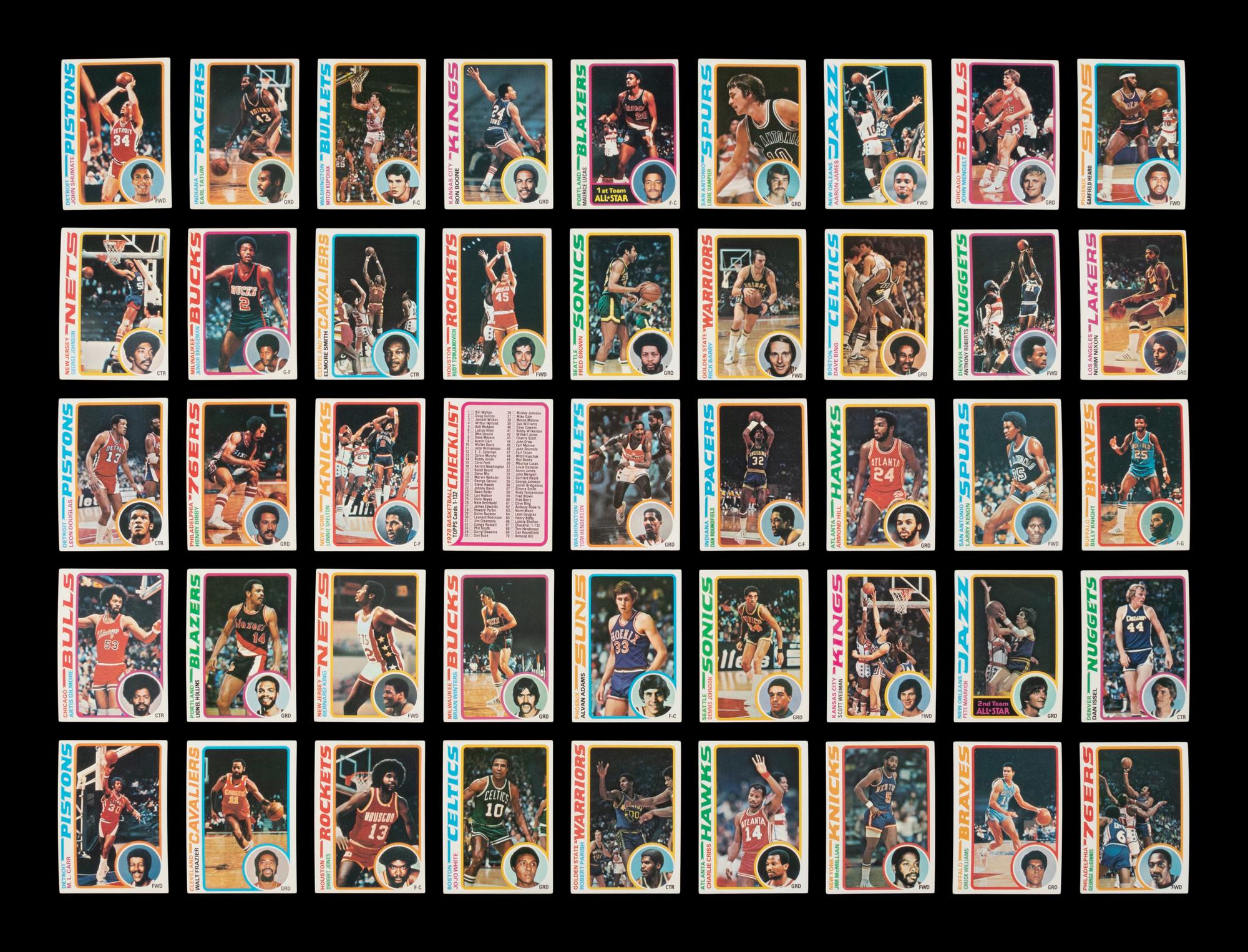 A Complete Set of 1978-79 Topps Basketball Cards (132/132)