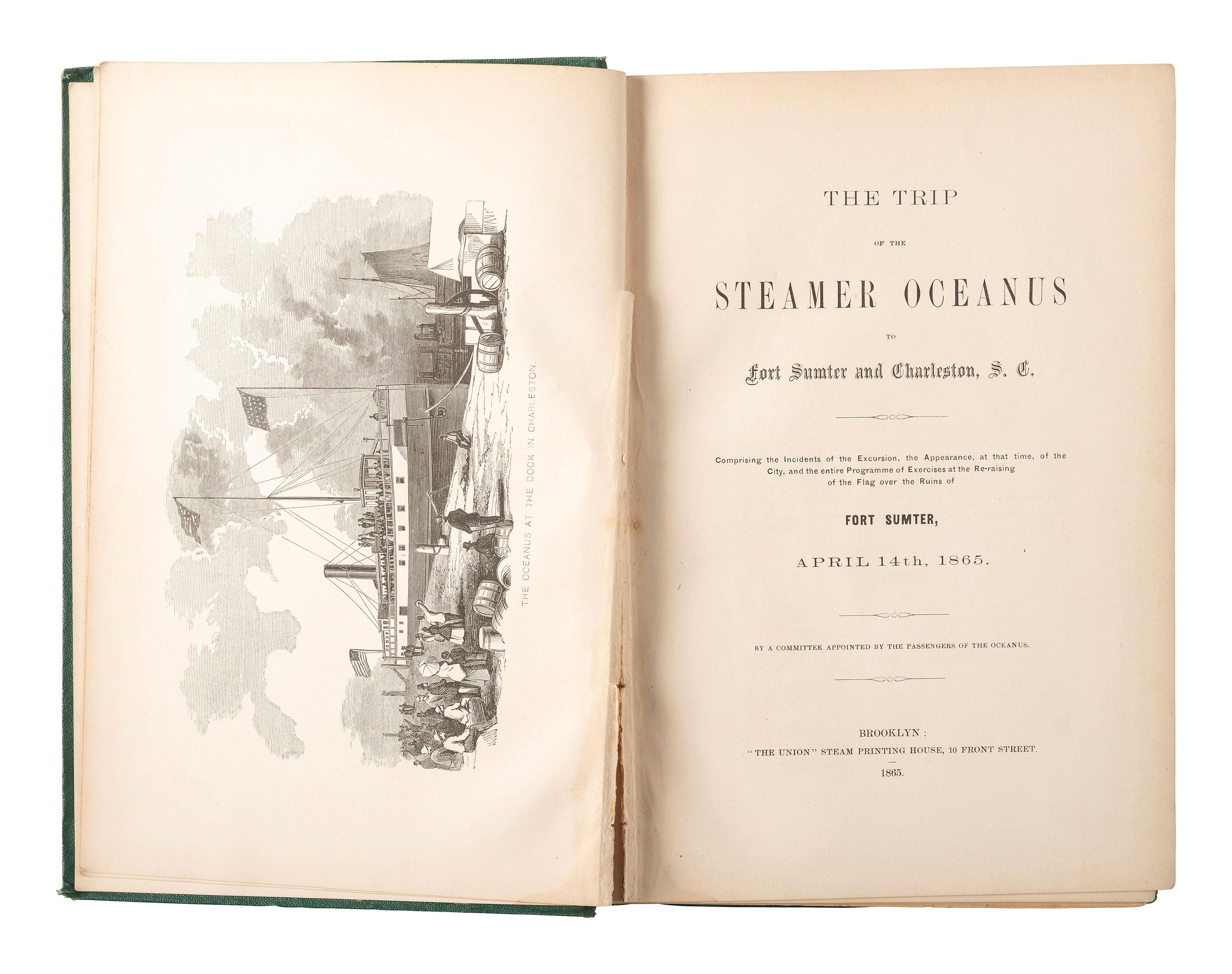 [CIVIL WAR -- FORT SUMTER]. JAMES, W.E., photographer. Five wartime CDV views of Charleston including ruins of the Circular Church and Secession Hall. New York, ca 1865.